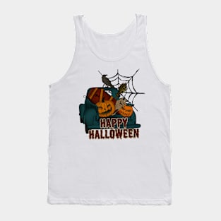 scary sofa pumpkin| #halloween Tank Top